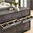 Furniture of America Laren 2pc Gray Solid Wood Bedroom Set - King + Dresser