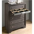 Furniture of America Laren 2pc Gray Solid Wood Bedroom Set - Queen + Chest