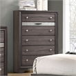 Furniture of America Laren 2pc Gray Solid Wood Bedroom Set - Queen + Chest