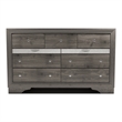 Furniture of America Laren 2pc Gray Solid Wood Bedroom Set - Queen + Dresser
