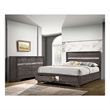 Furniture of America Laren 2pc Gray Solid Wood Bedroom Set - Queen + Dresser