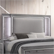 FOA Hariston 3pc Light Gray Solid Wood Bed Set - Cal King + Nightstand + Chest