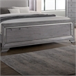 FOA Hariston 2pc Light Gray Solid Wood Bedroom Set - Queen + Nightstand