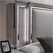 FOA Hariston 3pc Light Gray Solid Wood Bed Set - Queen + Nightstand + Chest