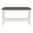 Furniture of America Ablania Solid Wood Counter Height Bench in Antique White