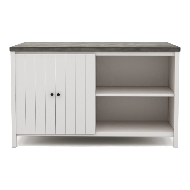 Furniture of America Ablania Solid Wood Antique White 4-Piece Counter Dining Set