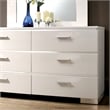 Furniture of America Quaker 2pc White Solid Wood Bedroom Set - Cal King+Dresser