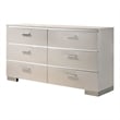 Furniture of America Quaker 2pc White Solid Wood Bedroom Set - Cal King+Dresser