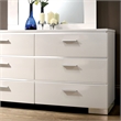 Furniture of America Quaker 2pc White Solid Wood Bedroom Set - King+Dresser
