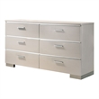 Furniture of America Quaker 2pc White Solid Wood Bedroom Set - Queen+Dresser