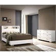 Furniture of America Quaker 2pc White Solid Wood Bedroom Set - Queen+Dresser