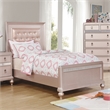 Furniture of America Appell 2pc Rose Gold Solid Wood Bedroom Set - Twin + Chest