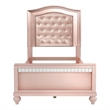 Furniture of America Paisley 2pc Rose Gold Solid Wood Bedroom Set - Twin+Chest