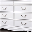 Furniture of America Heyd 6-Drawer Solid Wood Dresser with Mirror in White