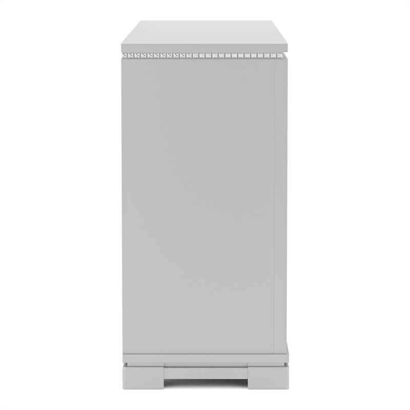 FOA Chid 6-Drawer Solid Wood Silver Dresser with Ball-bearing Glides