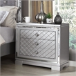 FOA Chid 3pc Silver Solid Wood Bedroom Set - King + 2 Nightstands