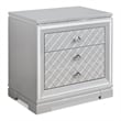 FOA Chid 6pc Silver Wood Bed Set - King+2 Nightstands+Chest+Dresser+Mirror
