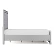 FOA Chid 6pc Silver Wood Bed Set - Queen+2 Nightstands+Chest+Dresser+Mirror