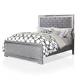 FOA Chid 6pc Silver Wood Bed Set - Queen+2 Nightstands+Chest+Dresser+Mirror