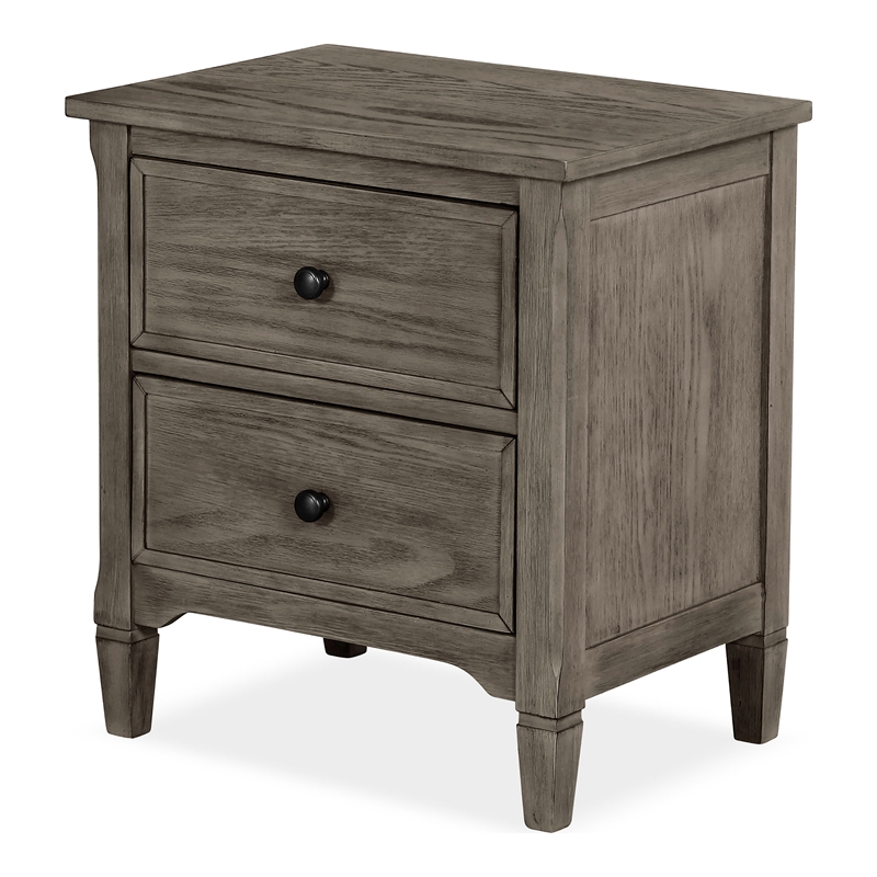FOA Haed 3pc Gray Solid Wood Bedroom Set - Twin + Nightstand + Trundle