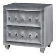 Furniture of America Vriam 3pc Gray Fabric Bedroom Set - Queen + 2 Nightstands