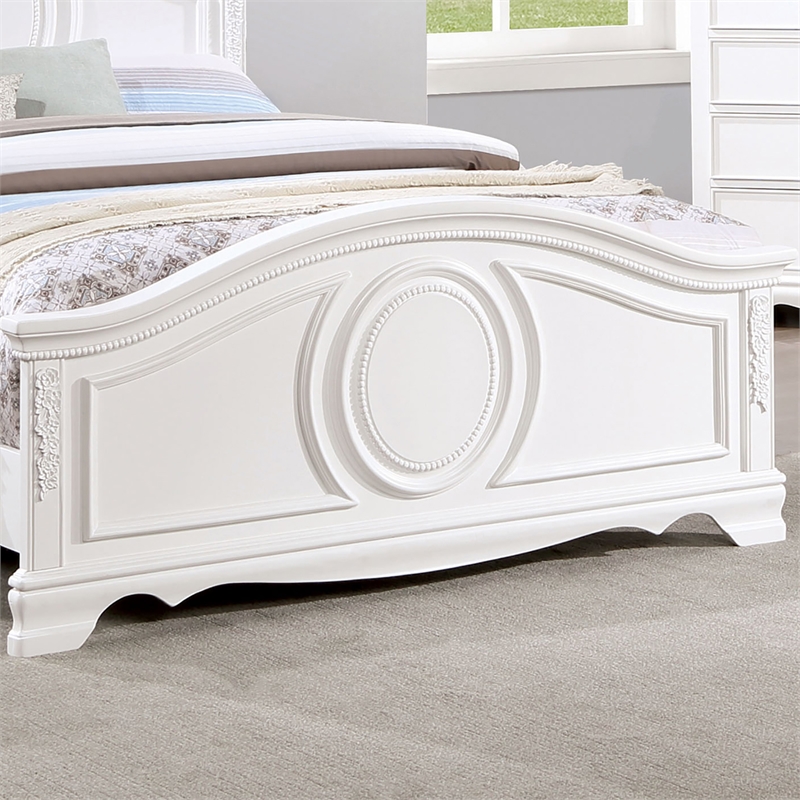 FOA Heyd 3-Piece White Solid Wood Bedroom Set - Twin + 2 Nightstands