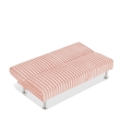 Furniture of America Girgon Upholstered Fabric Futon Sofa Bed in Pink