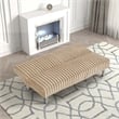 Furniture of America Girgon Upholstered Fabric Futon Sofa Bed in Taupe