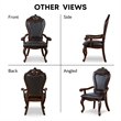 Furniture of America Albernit Faux Leather Arm Chairs in Dark Cherry (Set of 2)