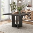 Furniture of America Lizena Solid Wood Square Counter Height Table in Ash Gray