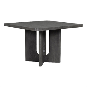 Furniture of America Lizena Solid Wood Square Counter Height Table in Ash Gray