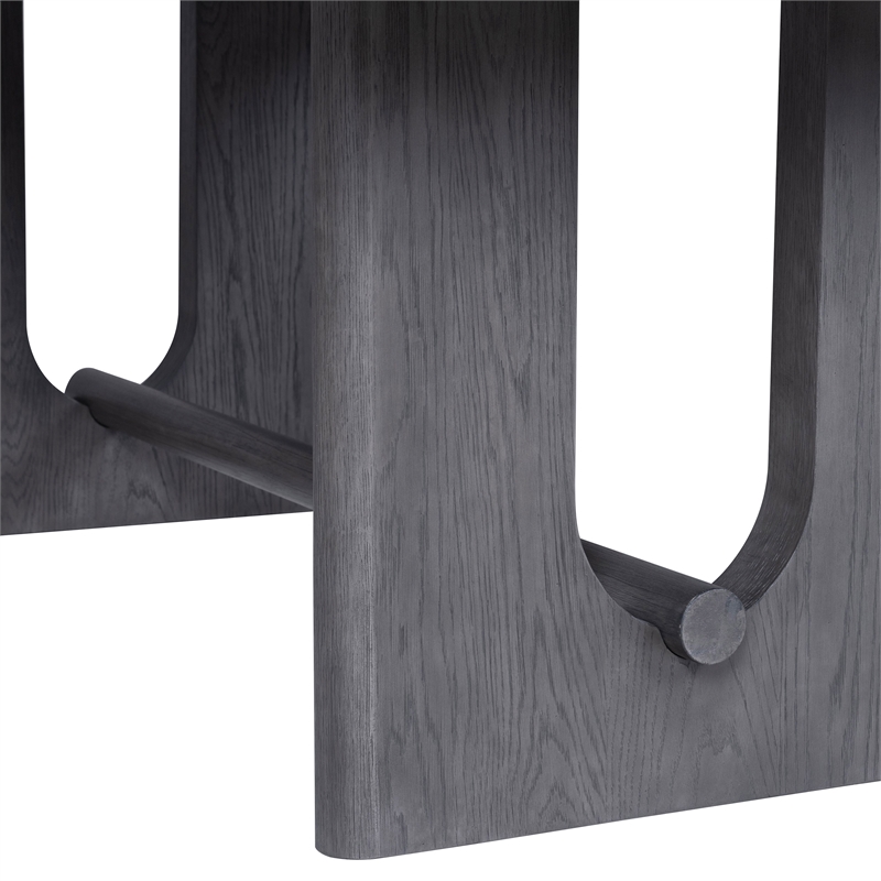 Furniture of America Lizena Solid Wood Rectangular Dining Table in Ash Gray