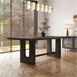 Furniture of America Lizena Solid Wood Rectangular Dining Table in Ash Gray