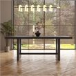 Furniture of America Lizena Solid Wood Rectangular Dining Table in Ash Gray