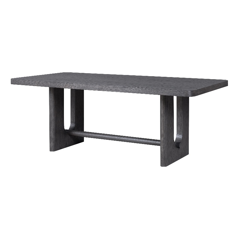 Furniture of America Lizena Solid Wood Rectangular Dining Table in Ash Gray