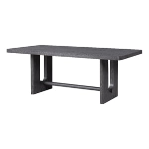 Furniture of America Lizena Solid Wood Rectangular Dining Table in Ash Gray