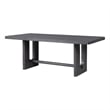 Furniture of America Lizena Solid Wood Rectangular Dining Table in Ash Gray