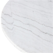 Furniture of America Dramun Marble Top Round Dining Table in White