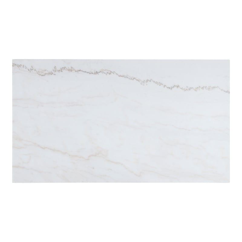 Furniture of America Dramun Marble Top Rectangular Dining Table in White