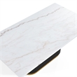 Furniture of America Dramun Marble Top Rectangular Dining Table in White