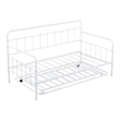 Furniture of America Falfinny Metal Daybed with Trundle in White