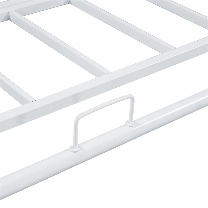 Furniture of America Falfinny Metal Daybed with Trundle in White