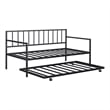 Furniture of America Malady Metal Daybed with Trundle in Black