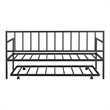 Furniture of America Malady Metal Daybed with Trundle in Black
