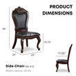Furniture of America Albernit Faux Leather Side Chairs in Dark Cherry (Set of 2)