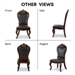 Furniture of America Albernit Faux Leather Side Chairs in Dark Cherry (Set of 2)