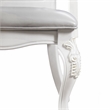 Furniture of America Albernit Faux Leather Arm Chairs in White (Set of 2)