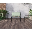 Furniture of America Seuton Metal Frame 4-Piece Patio Sling Set in Green