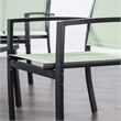 Furniture of America Seuton Metal Frame 4-Piece Patio Sling Set in Green