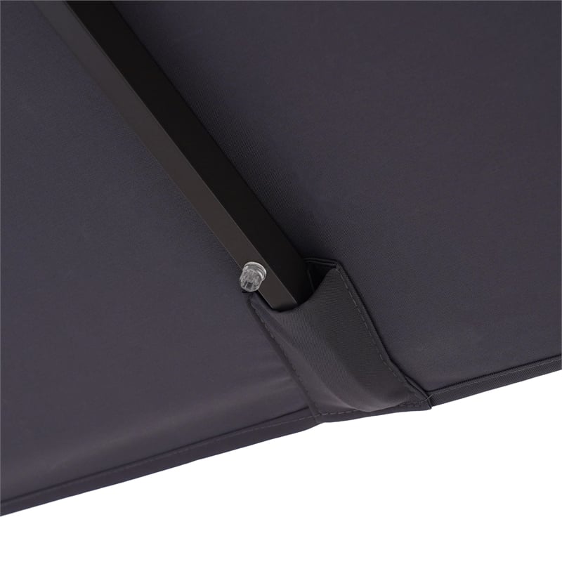 Furniture of America Ballenda Aluminum LED 8' Teal Double Top Square Umbrella
